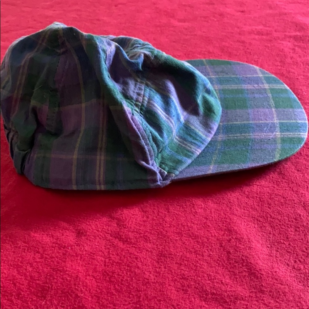 Baseball Cap Gap Cotton S/M Elasticized Back Plaid - Picture 5 of 6